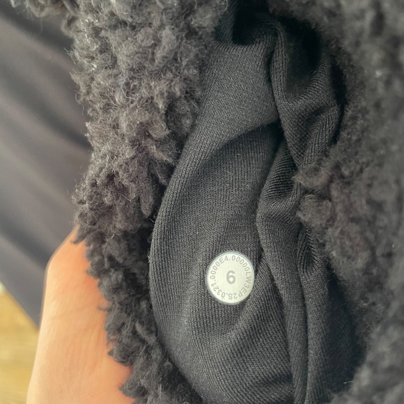 Lululemon | Black Reversible Fleece Hoodie Jacket Coat Size 6 - Picture 10 of 15